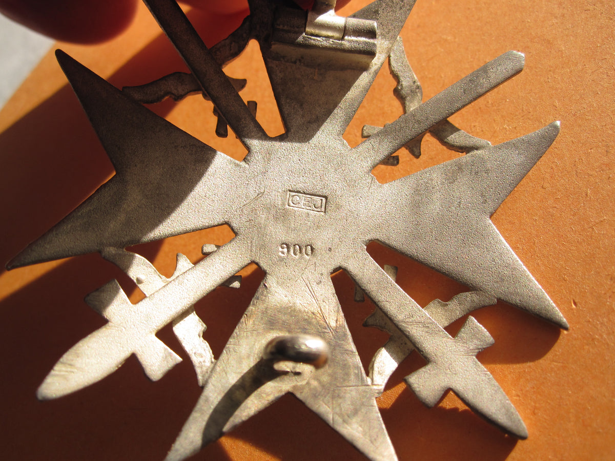 Spanienkreuz mit Schwertern in SILBER Hersteller: CEJ Junker LEGION CONDOR