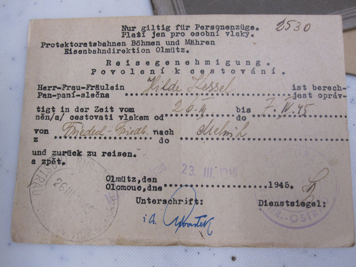 Konvolut einer Frau Arbeitsbuch Protektorat Böhmen &amp; Mähren