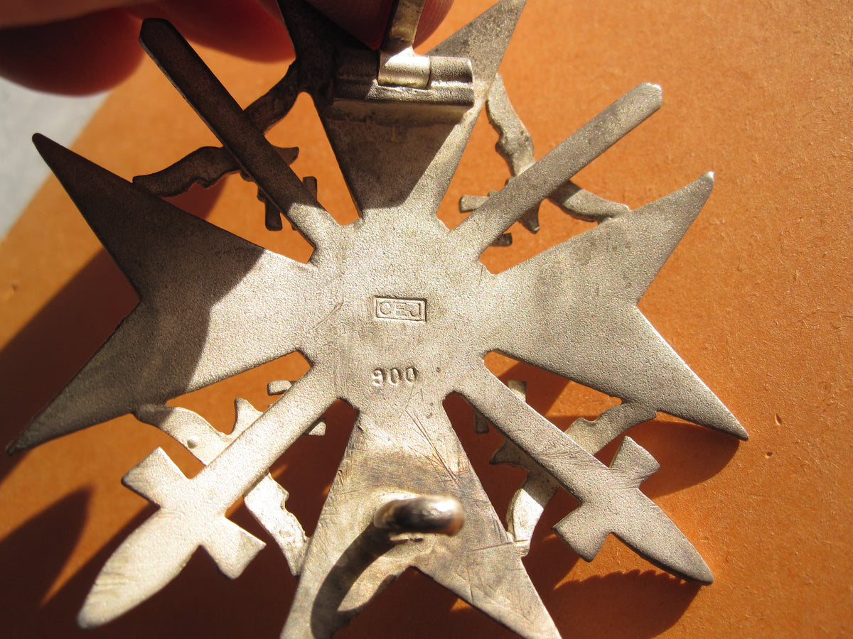 Spanienkreuz mit Schwertern in SILBER Hersteller: CEJ Junker LEGION CONDOR