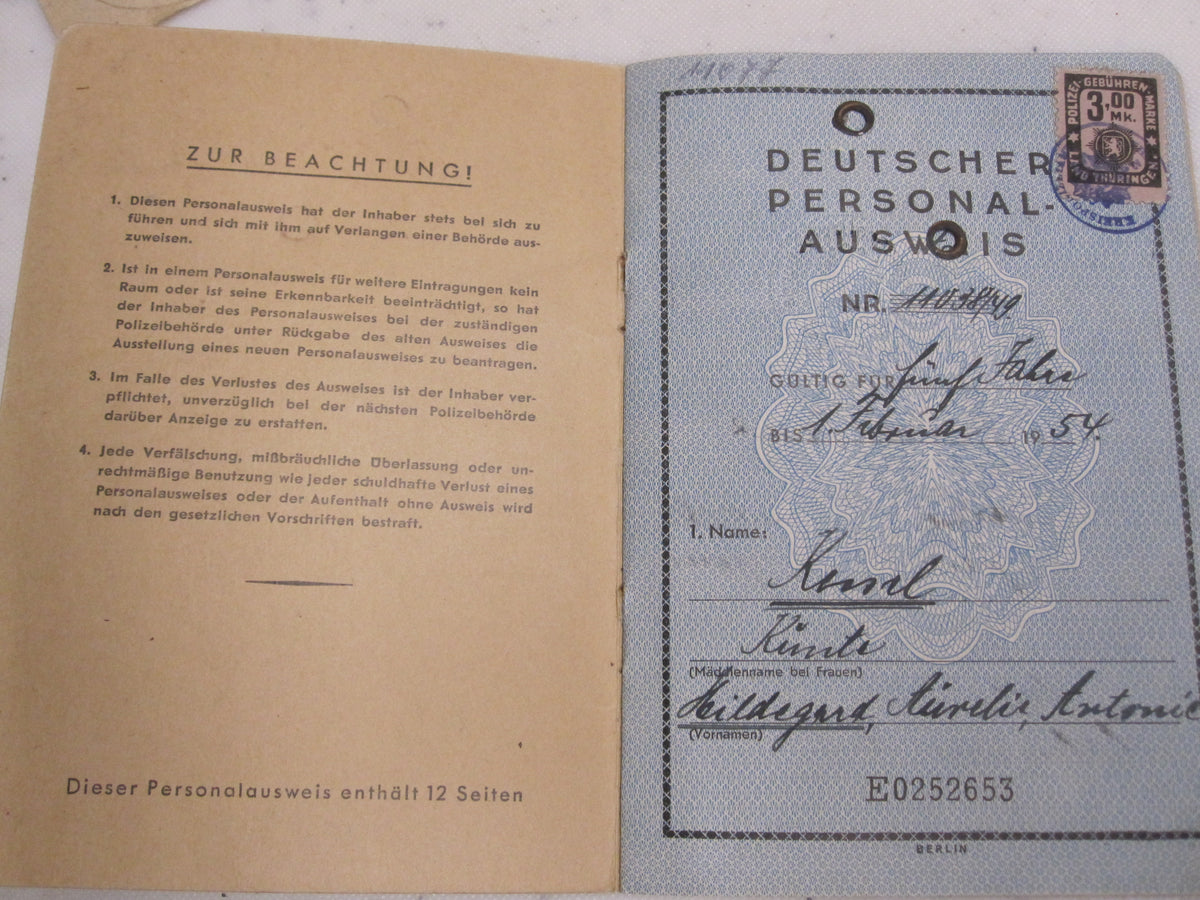 Konvolut einer Frau Arbeitsbuch Protektorat Böhmen &amp; Mähren