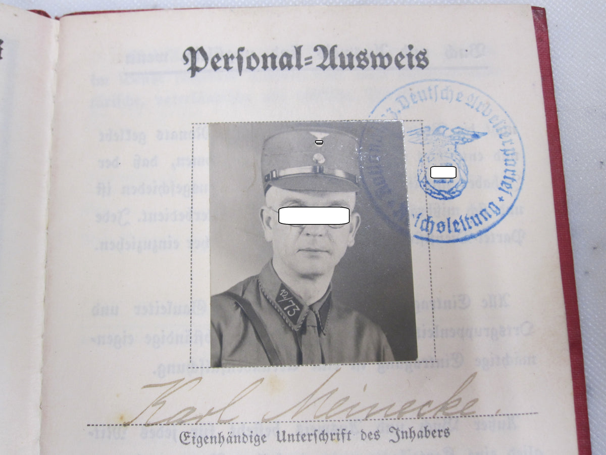 Parteibuch NSDAP Mitgliedsbuch für Truppführer aus Hannover / Dincklage