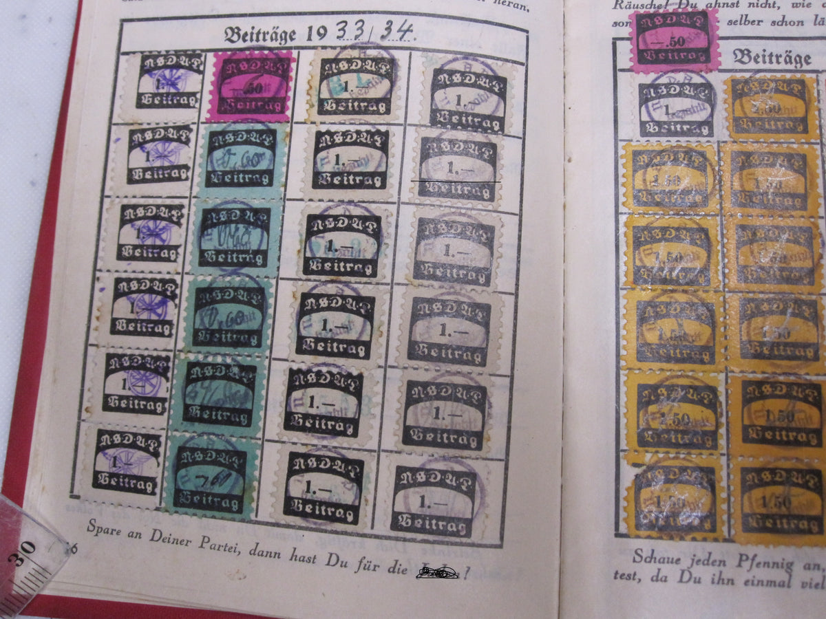 Parteibuch NSDAP Mitgliedsbuch für Truppführer aus Hannover / Dincklage