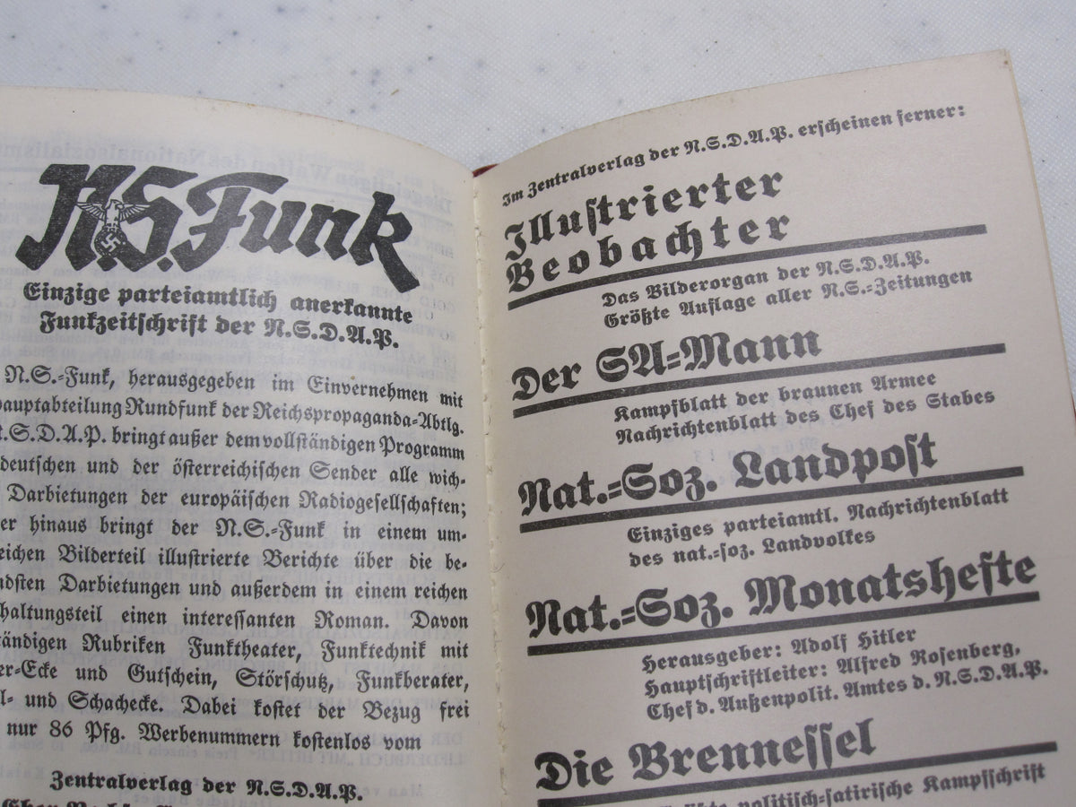 Parteibuch NSDAP Mitgliedsbuch für Truppführer aus Hannover / Dincklage