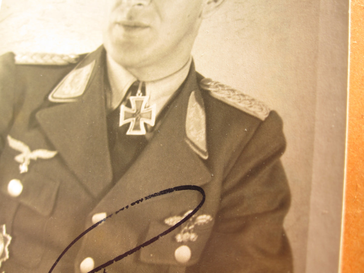 Extrem Seltenes Trägerfoto Kampfflieger Ritterkreuzträgerfoto / Eichenlaubträgerfoto