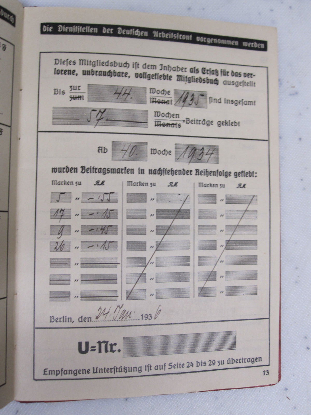 H.W.  -   -  SS Unterführer Ausweis &amp; Parteibuch &amp; Mitgliedsbuch DAF Tolles Set !!!!