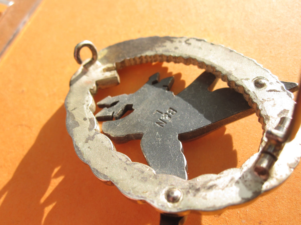 Fliegerschützenabzeichen MIT Blitzbündel für Bordfunker Mint Condition