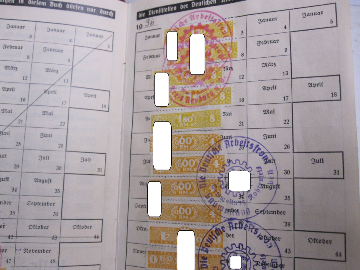 H.W.  -   -  SS Unterführer Ausweis &amp; Parteibuch &amp; Mitgliedsbuch DAF Tolles Set !!!!