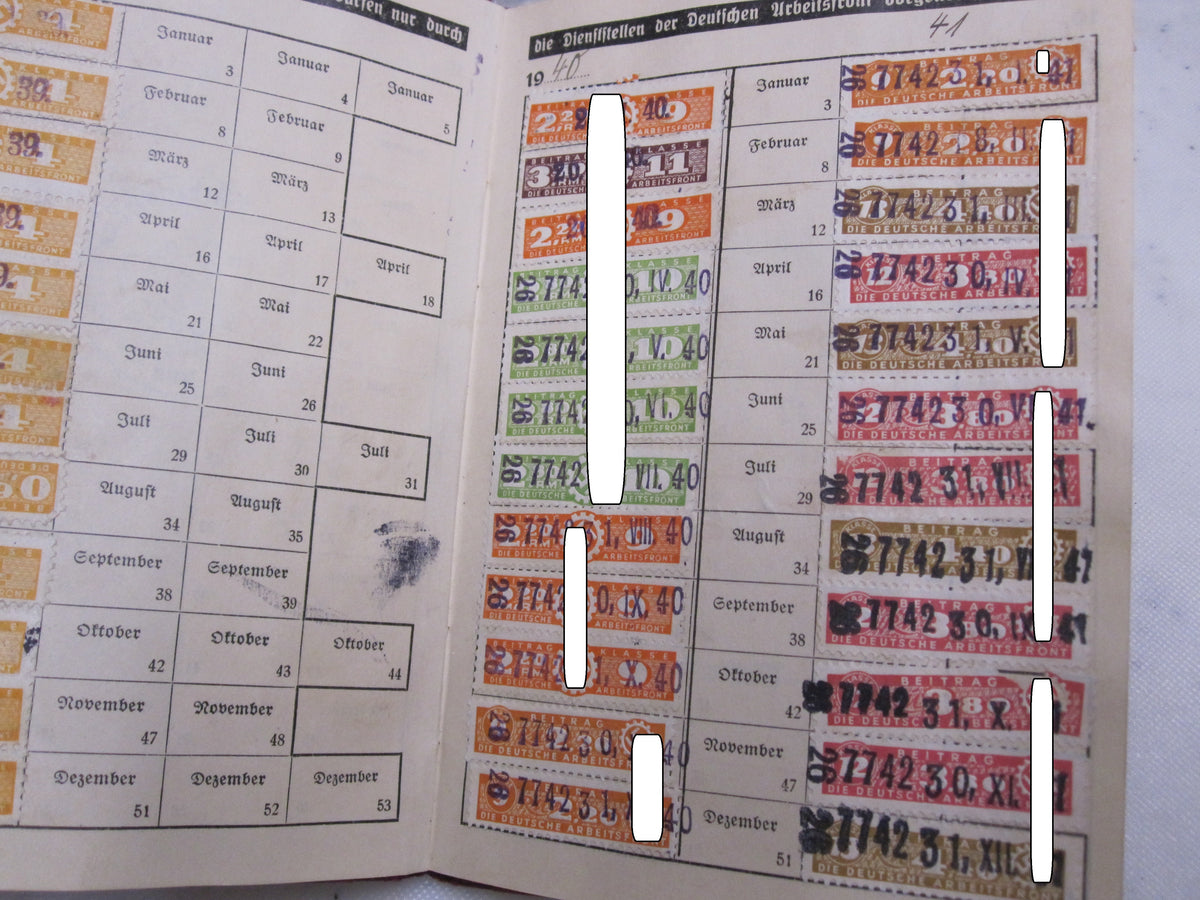 H.W.  -   -  SS Unterführer Ausweis &amp; Parteibuch &amp; Mitgliedsbuch DAF Tolles Set !!!!