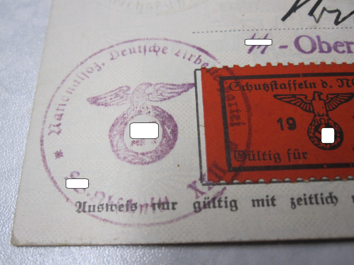 H.W.  -  -  SS Unterführer Ausweis