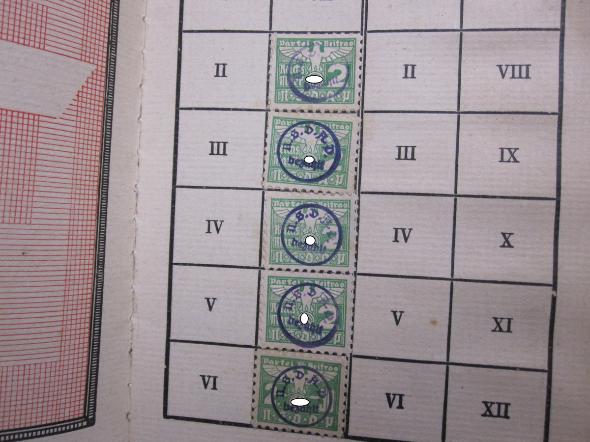 Parteibuch NSDAP Mitgliedsbuch GERA / Thürngen