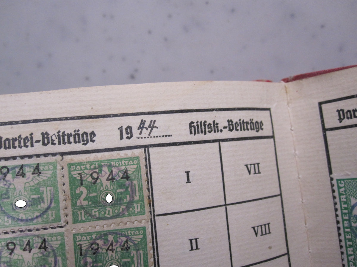 Parteibuch NSDAP Mitgliedsbuch GERA / Thürngen