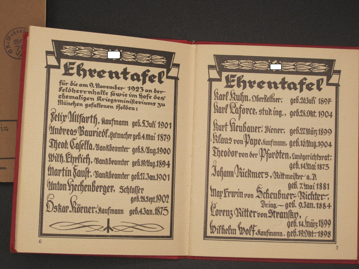 H.W.  -  -  Parteibuch &amp; Wehrpaß Österreich Klagenfurt / Wels OSTMARK