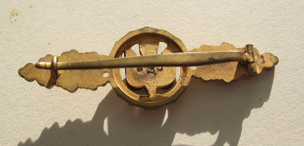 Frontflugspange für Kampfflieger in GOLD BUNTMETALL