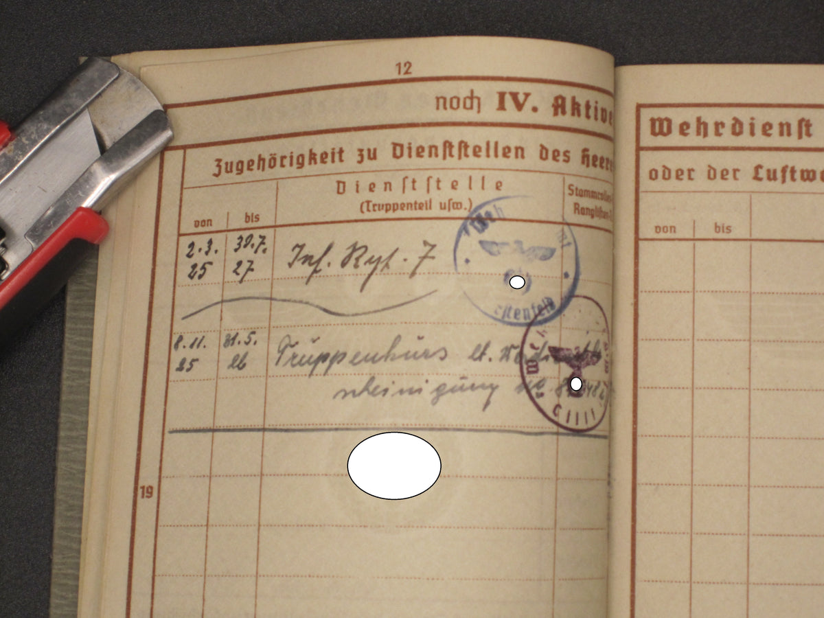 H.W.  -  -  Parteibuch &amp; Wehrpaß Österreich Klagenfurt / Wels OSTMARK