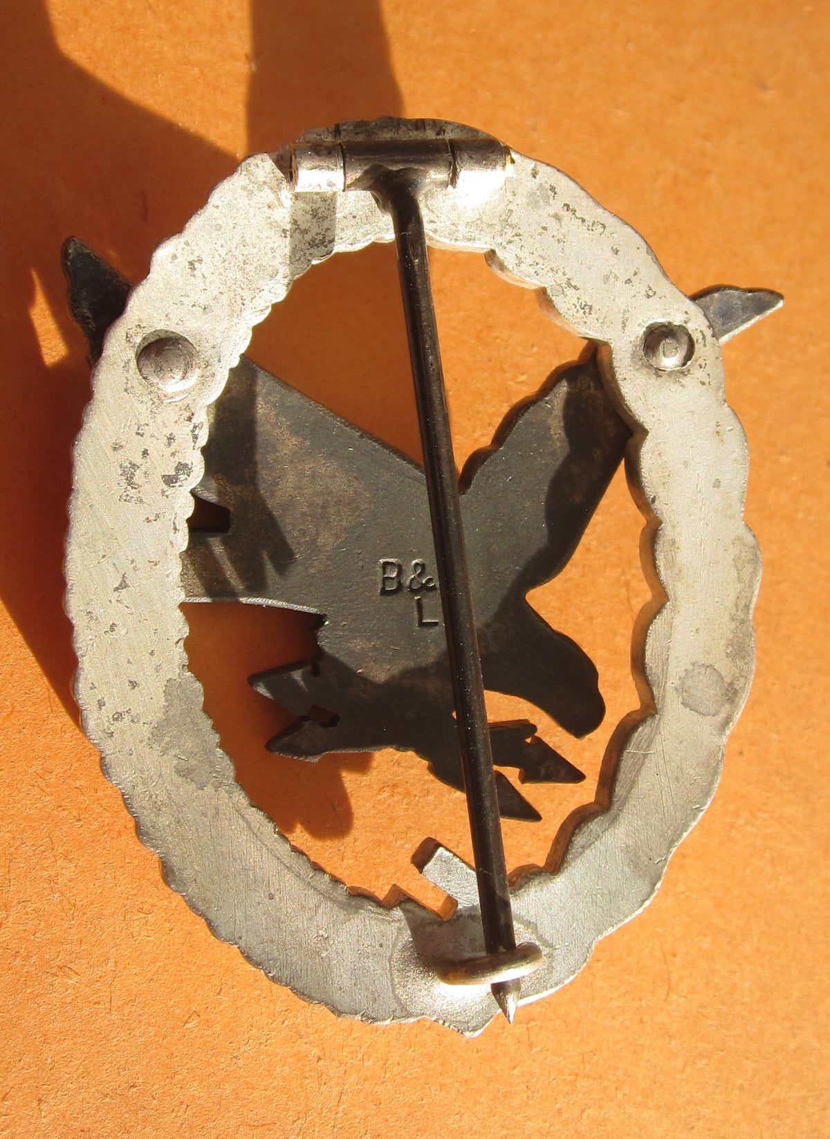 Fliegerschützenabzeichen MIT Blitzbündel für Bordfunker Mint Condition