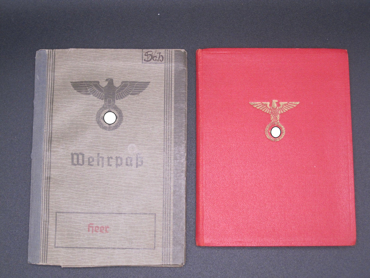 H.W.  -  -  Parteibuch &amp; Wehrpaß Österreich Klagenfurt / Wels OSTMARK