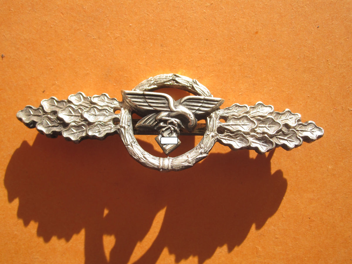 Frontflugspange für Transportflieger in SILBER aus BUNTMETALL