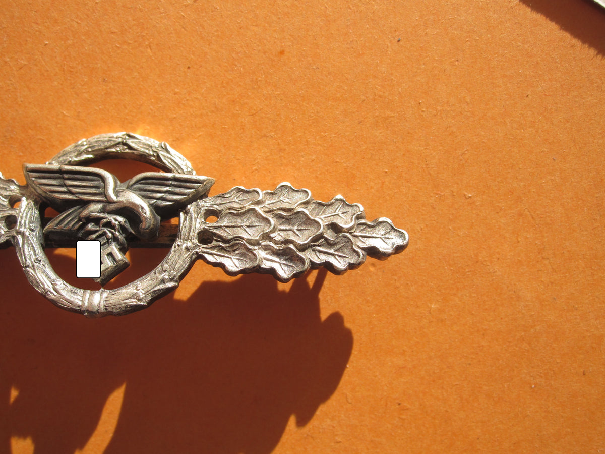 Frontflugspange für Transportflieger in SILBER aus BUNTMETALL