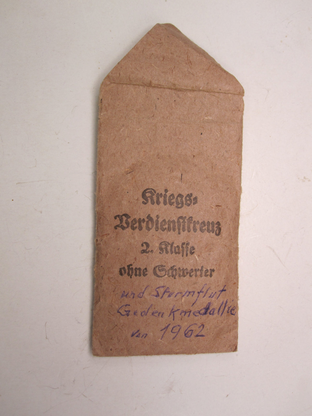 Set Kriegsverdienstkreuz 2.Klasse OHNE Schwertern KVK2/39 in Verleihungstüte Gottlieb Wagner