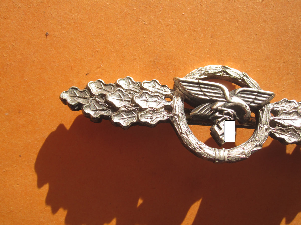 Frontflugspange für Transportflieger in SILBER aus BUNTMETALL