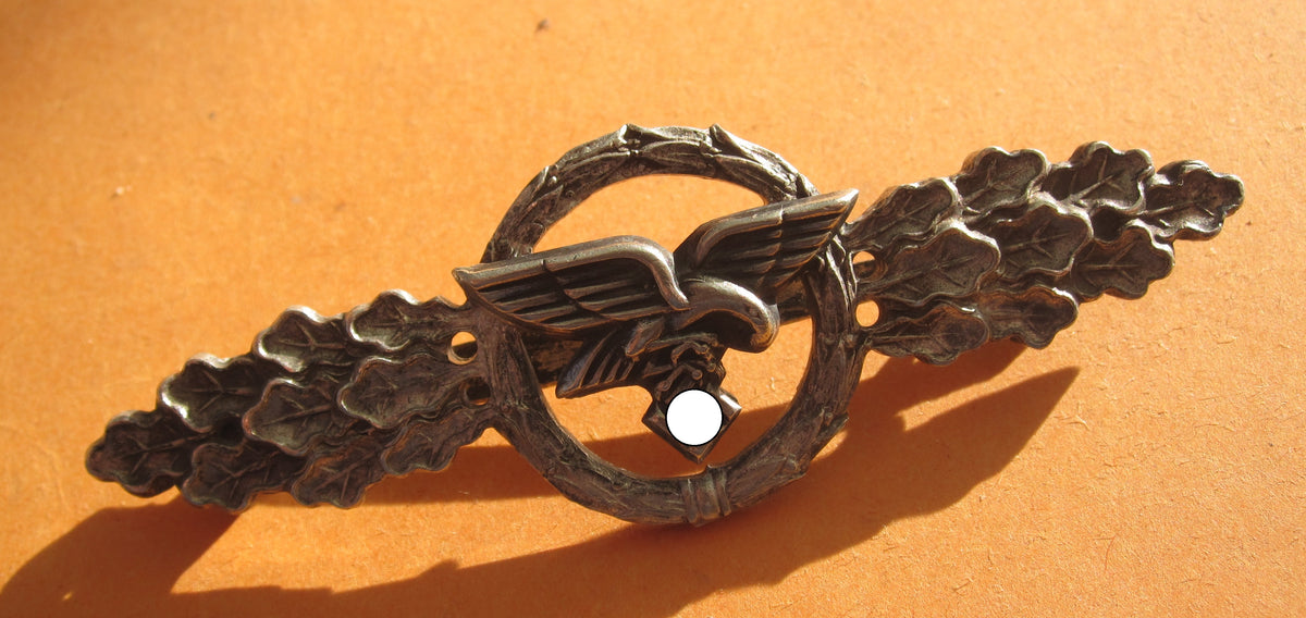 Frontflugspange für Transportflieger in SILBER aus BUNTMETALL