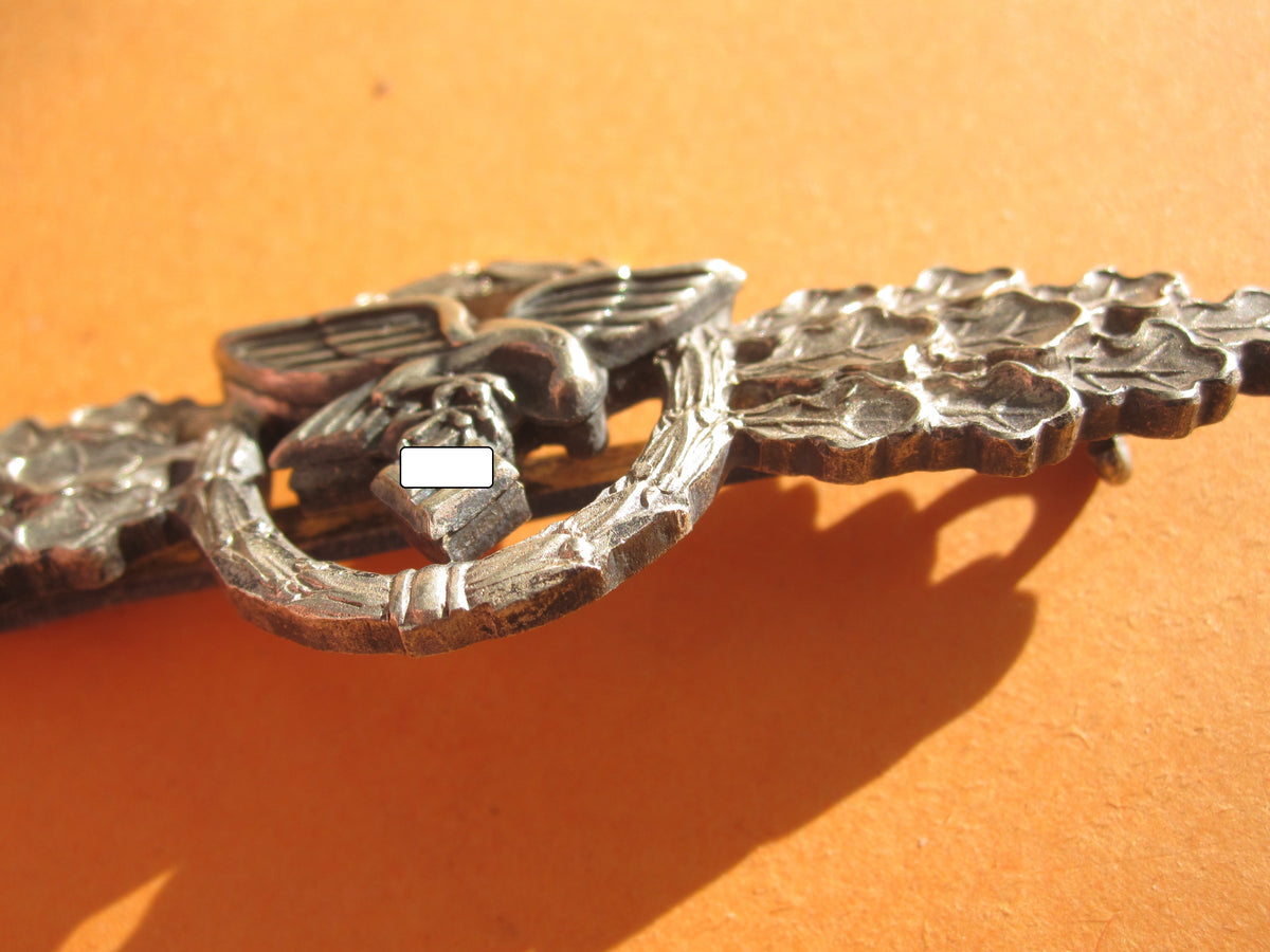 Frontflugspange für Transportflieger in SILBER aus BUNTMETALL