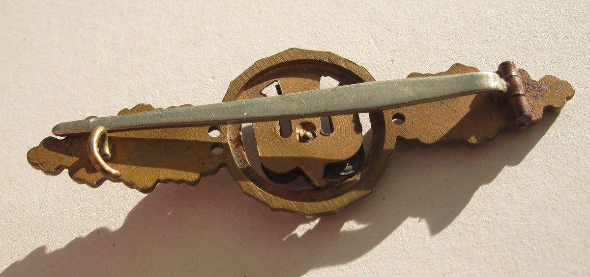 Frontflugspange für Kampfflieger in BRONZE aus BUNTMETALL