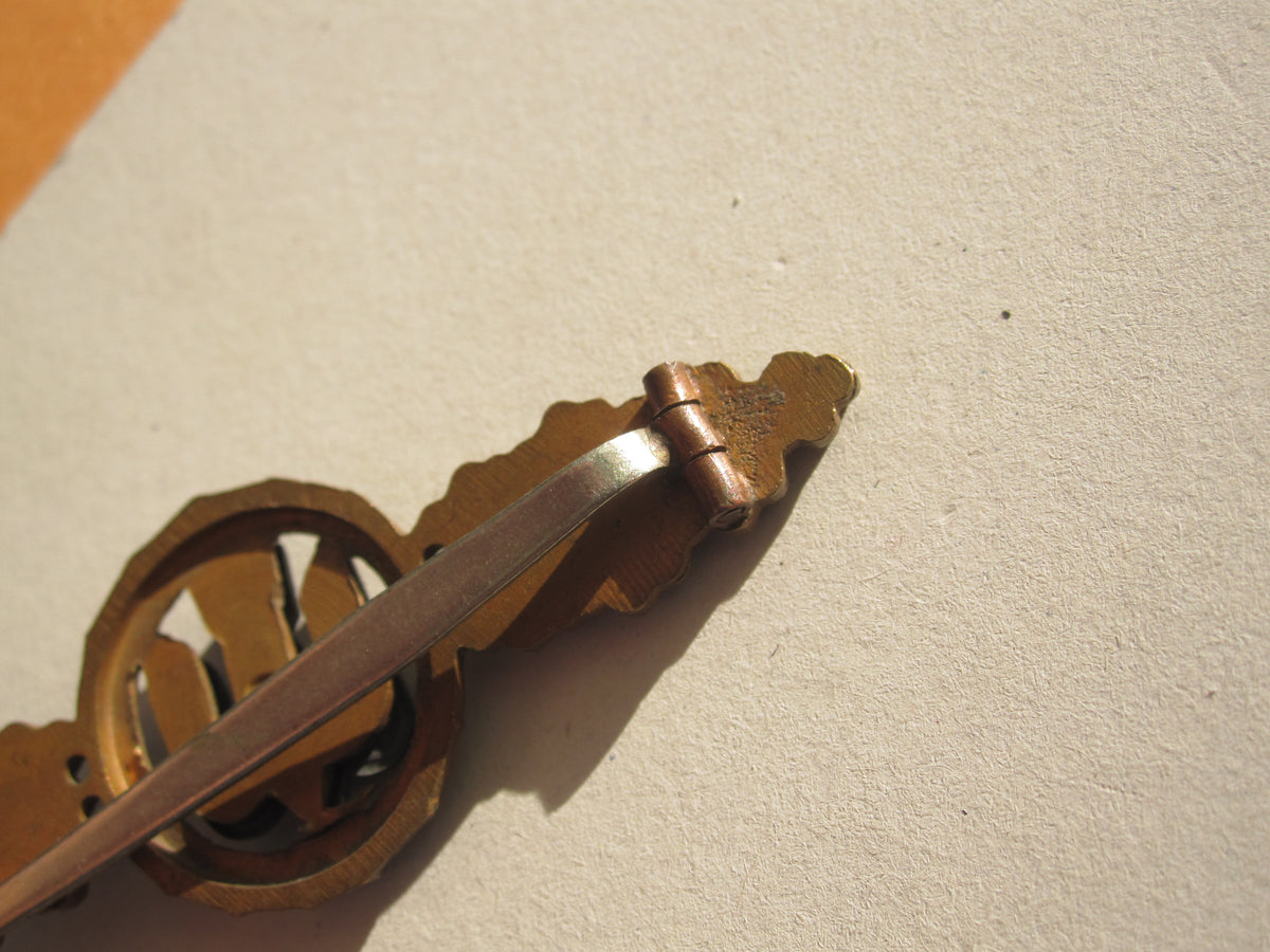 Frontflugspange für Kampfflieger in BRONZE aus BUNTMETALL