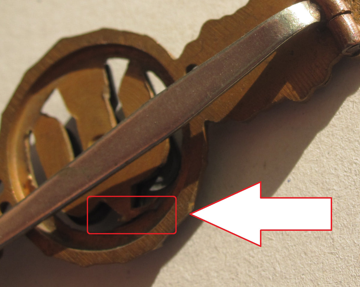 Frontflugspange für Kampfflieger in BRONZE aus BUNTMETALL