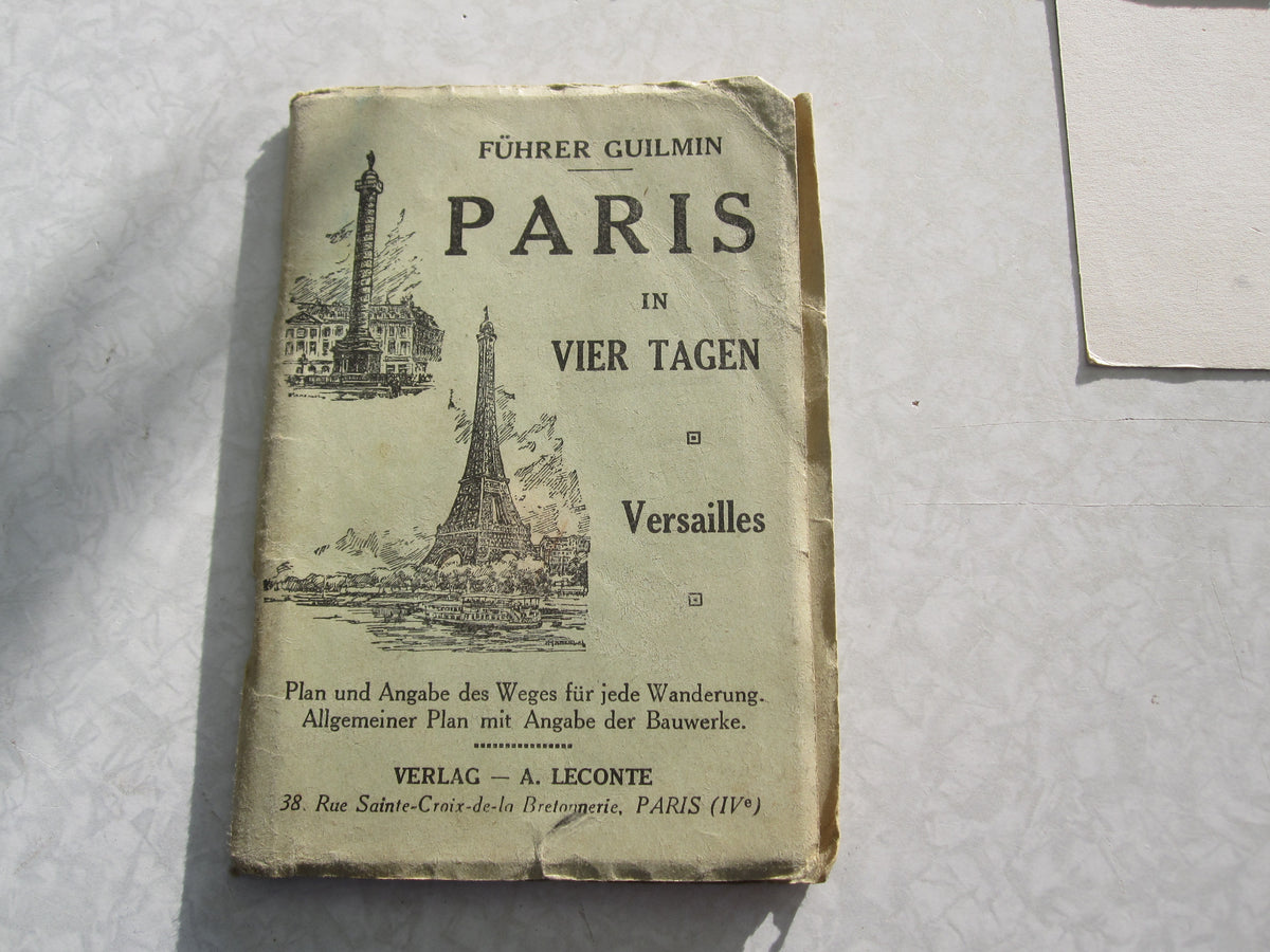 Karte Stadtplan von Paris aus dem Besitz eines  Wehrmachtsoffiziers 1940/41