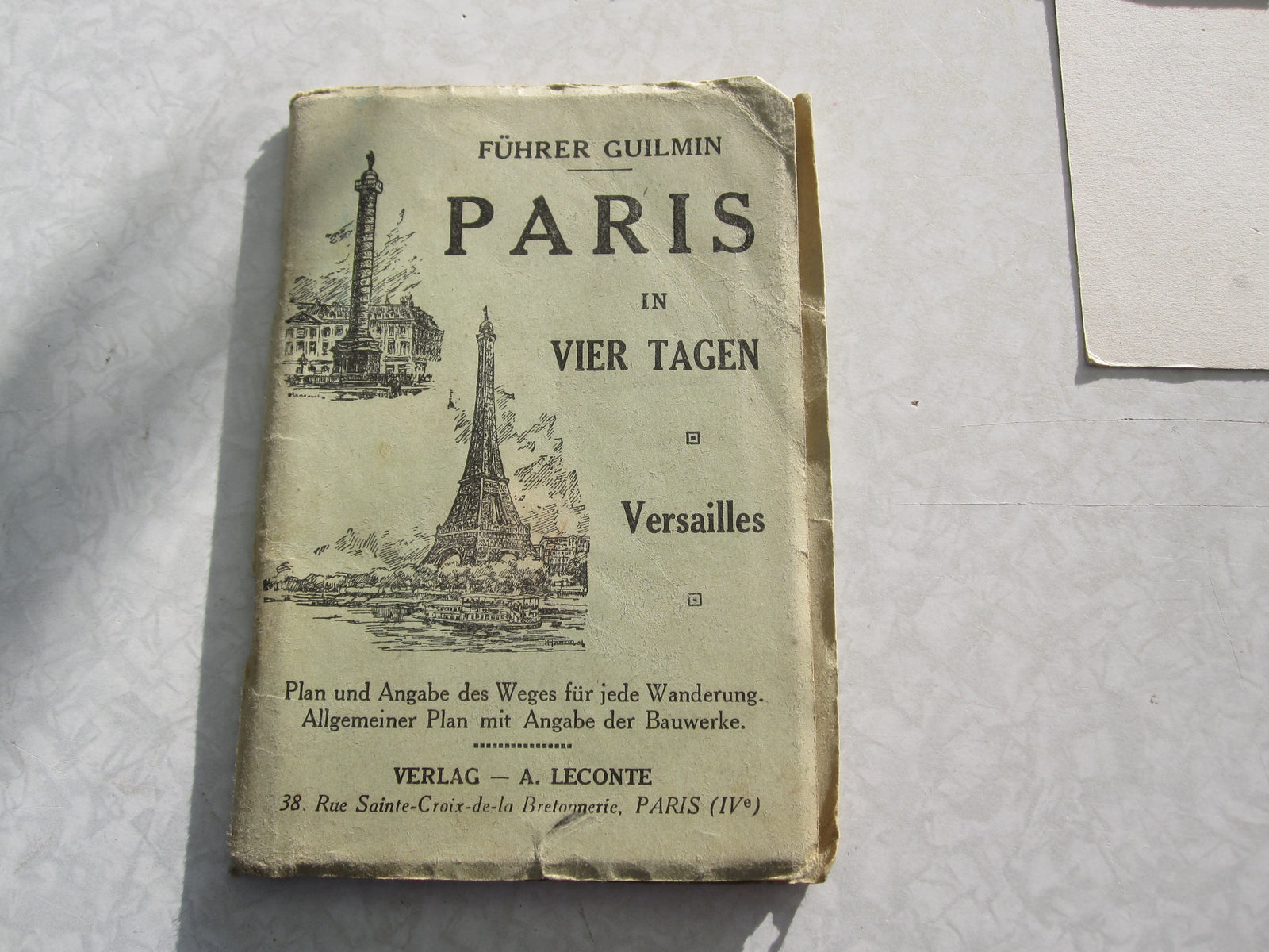 Karte Stadtplan von Paris aus dem Besitz eines  Wehrmachtsoffiziers 1940/41