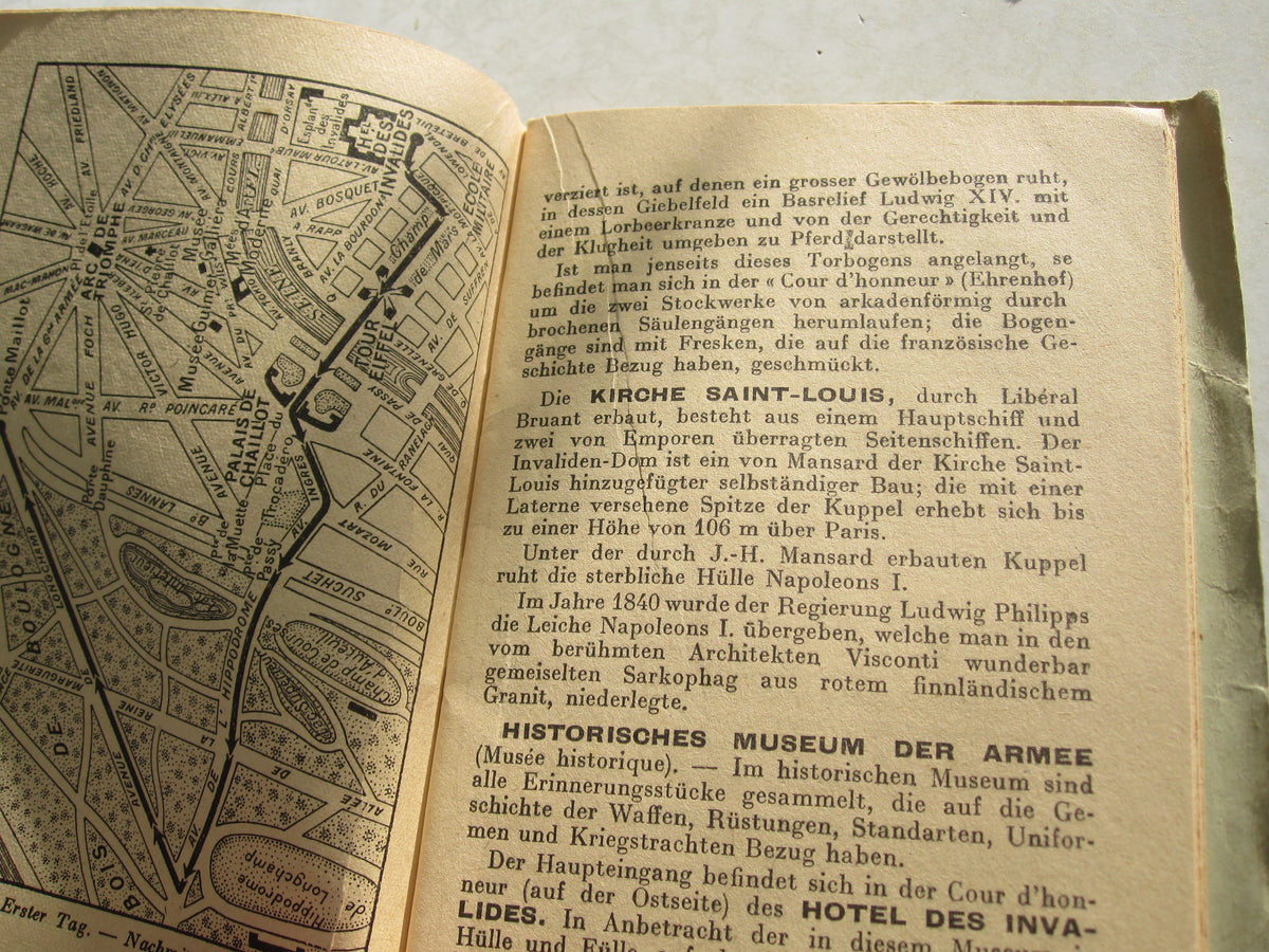 Karte Stadtplan von Paris aus dem Besitz eines  Wehrmachtsoffiziers 1940/41