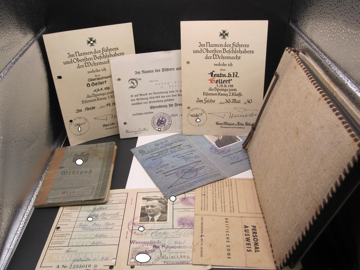 Verleihungsurkunden Besitzzeugnisse Dokumente Wiederholungsspange zum EK1 &amp; EK2