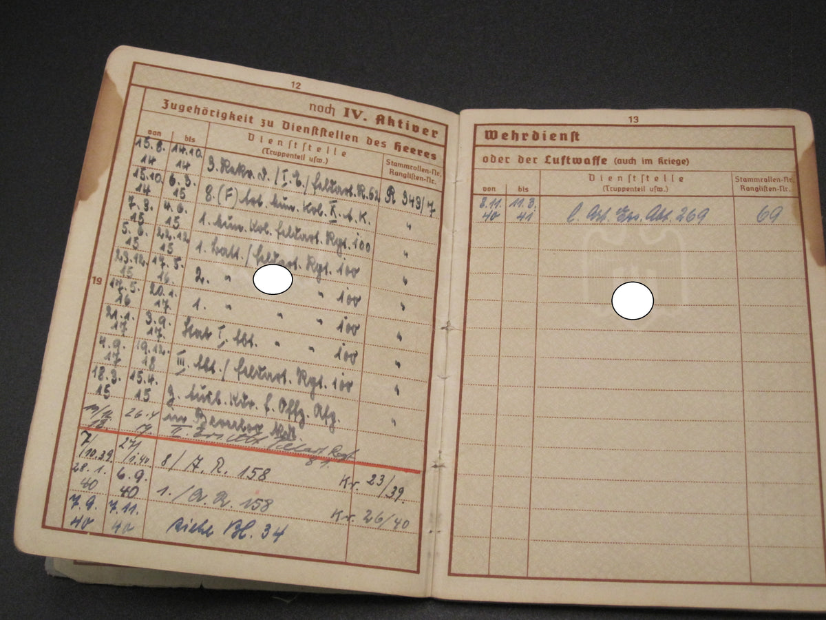 Verleihungsurkunden Besitzzeugnisse Dokumente Wiederholungsspange zum EK1 &amp; EK2