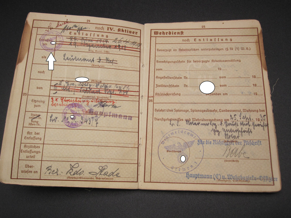 Verleihungsurkunden Besitzzeugnisse Dokumente Wiederholungsspange zum EK1 &amp; EK2