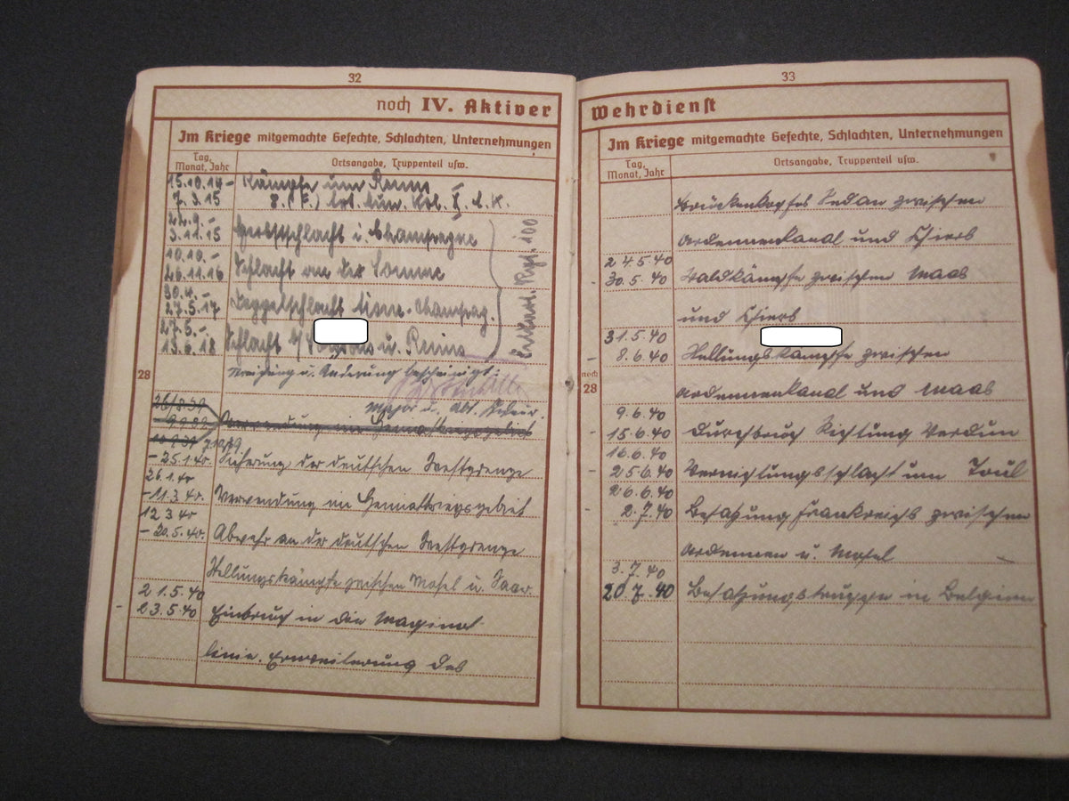 Verleihungsurkunden Besitzzeugnisse Dokumente Wiederholungsspange zum EK1 &amp; EK2