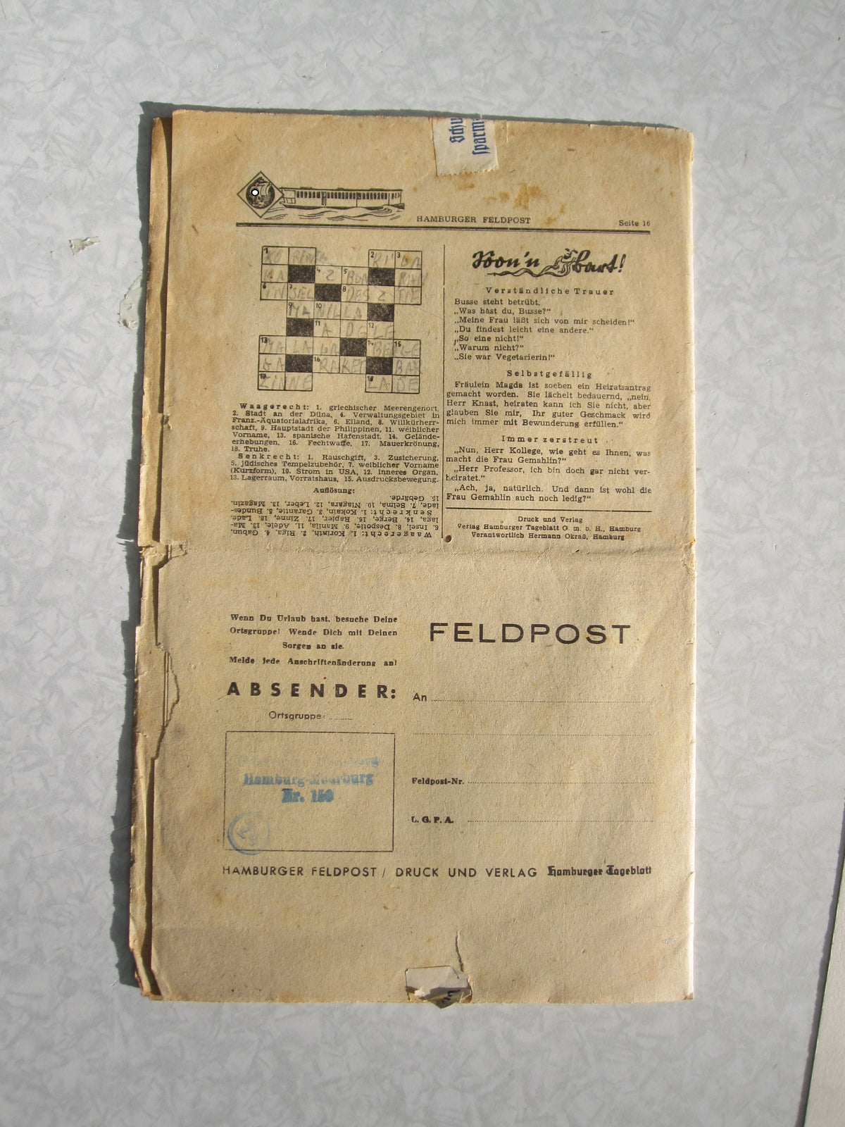 Hamburger Feldpost Illustrierte Heft 1944