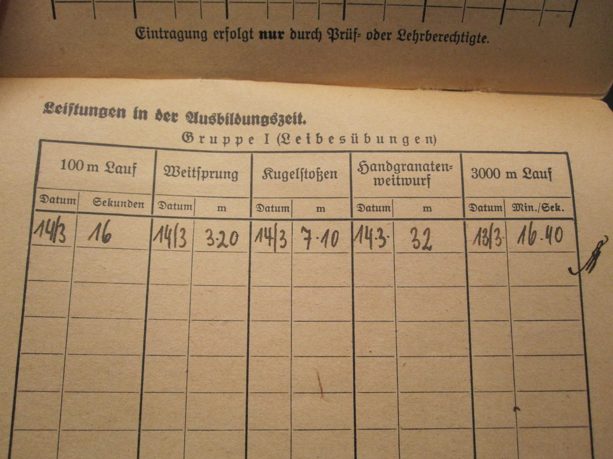 Urkundenheft  SA - Sportabzeichen Übungsbuch
