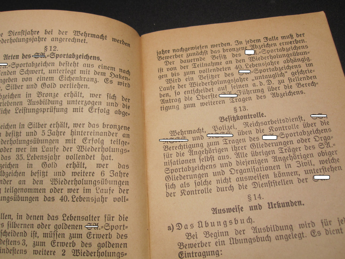 Urkundenheft  SA - Sportabzeichen Übungsbuch