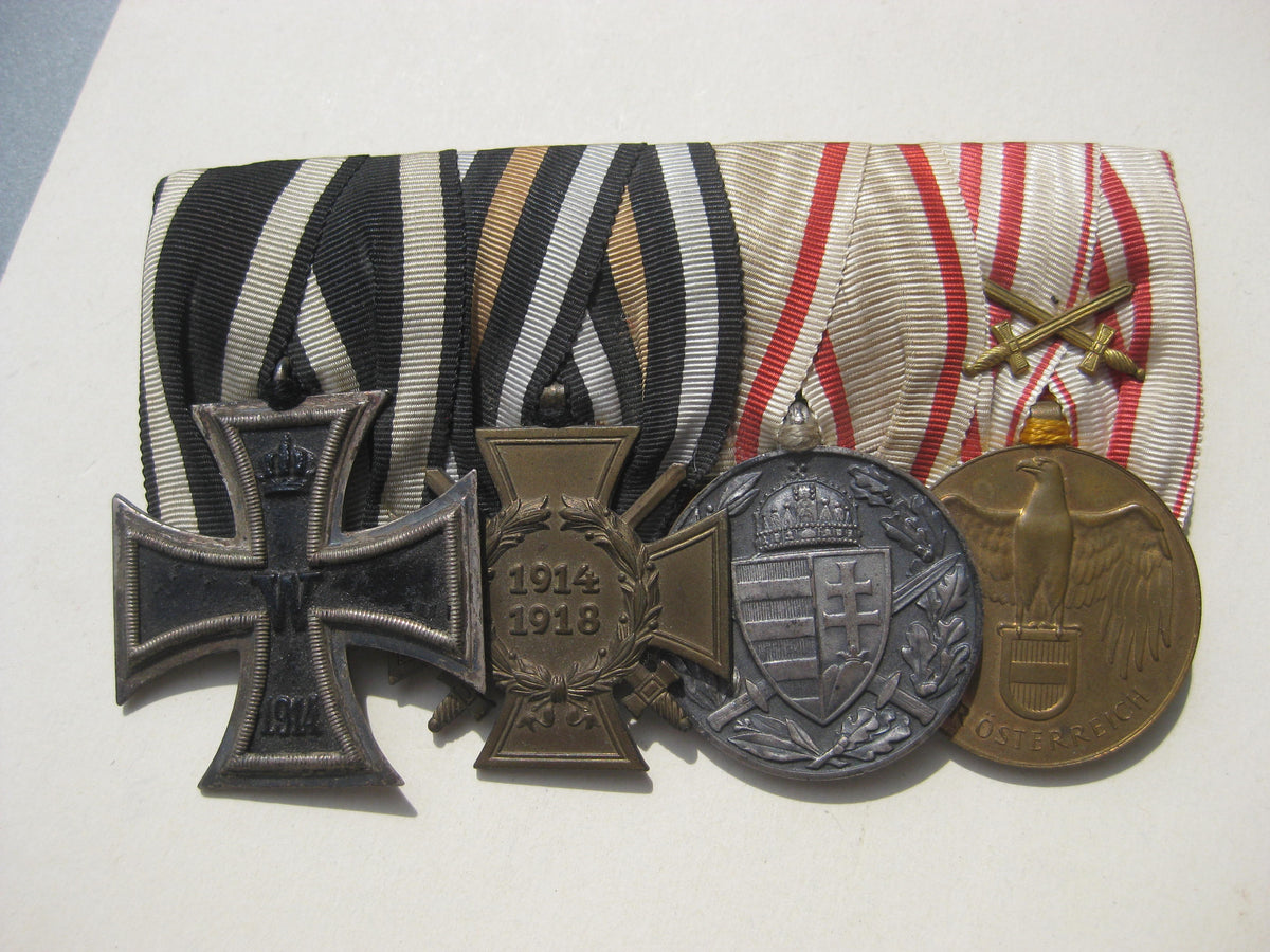 4er Ordensspange Eisernes Kreuz 1914 mit Feldspange Orden 1.Weltkrieg Preußen