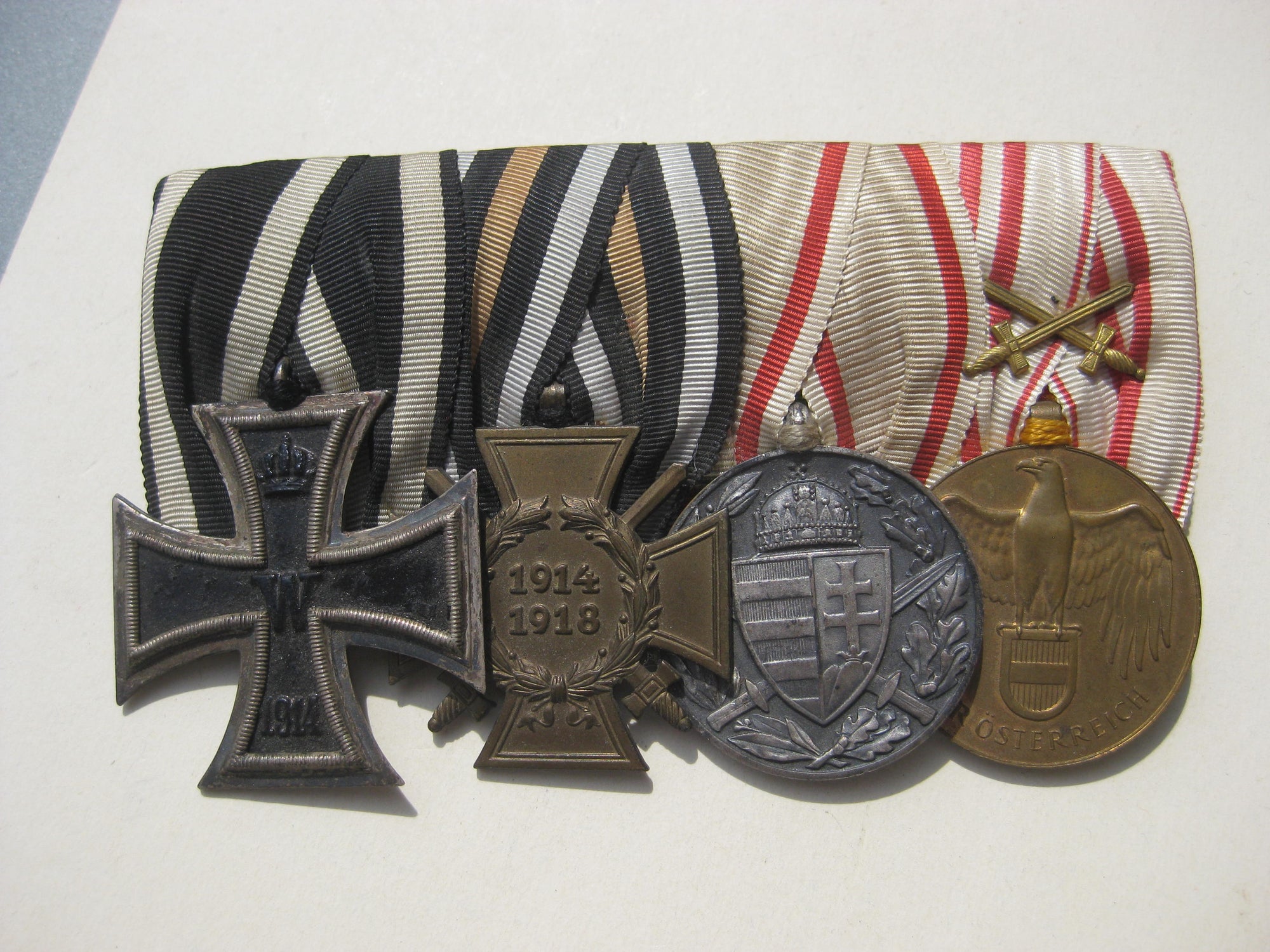 4er Ordensspange Eisernes Kreuz 1914 mit Feldspange Orden 1.Weltkrieg Preußen
