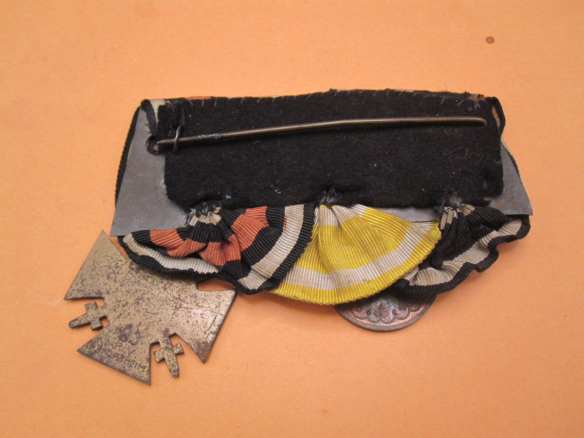 3er Ordenschnalle Ordensspange Eisernes Kreuz 1914 (EK2/14)  Sachsen Preußen Friedrich August Medaille Frontkämpfer Ehrenkreuz