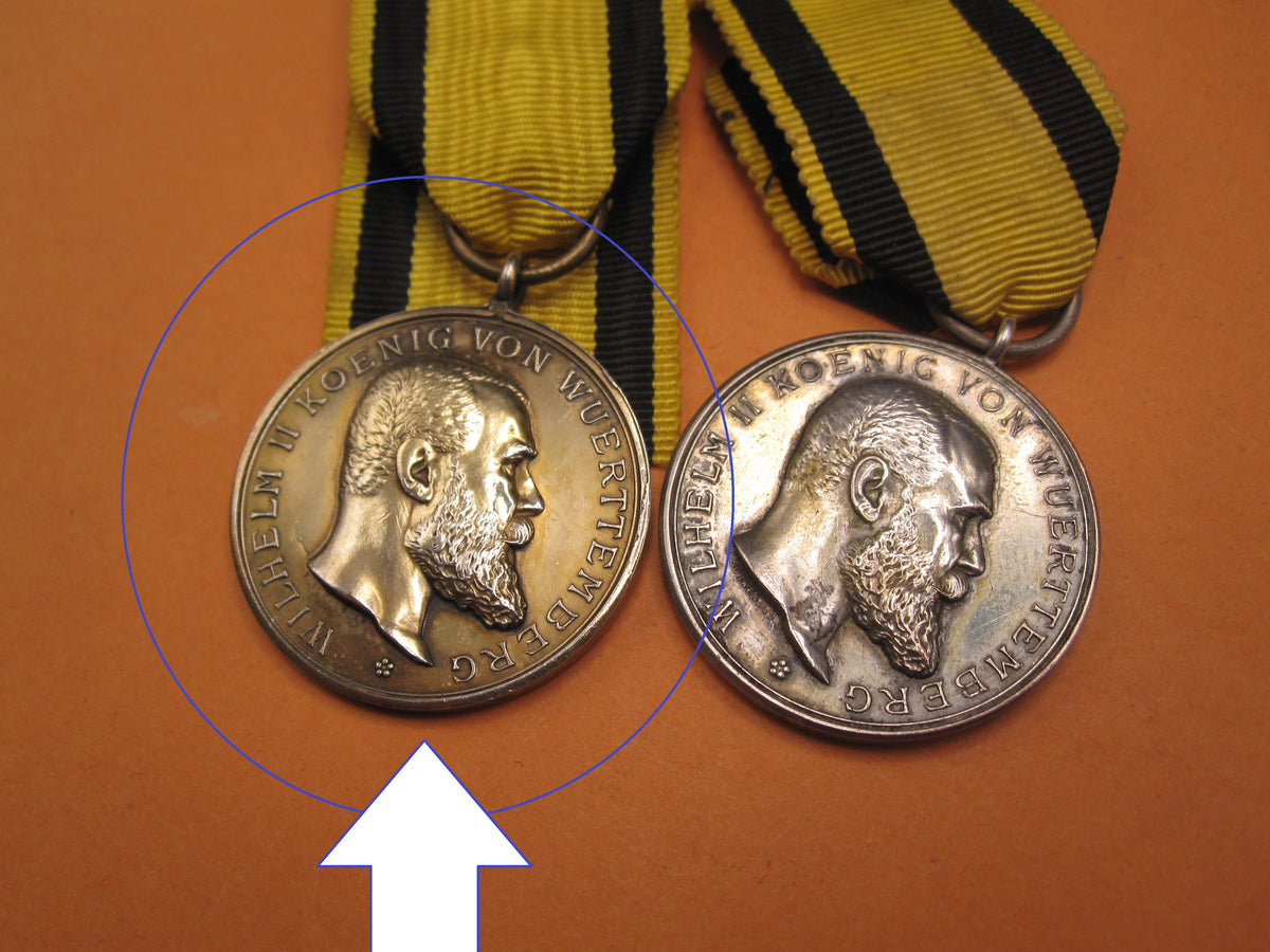 Tapferkeitsmedaille Wilhelm König von Württemberg in GOLD
