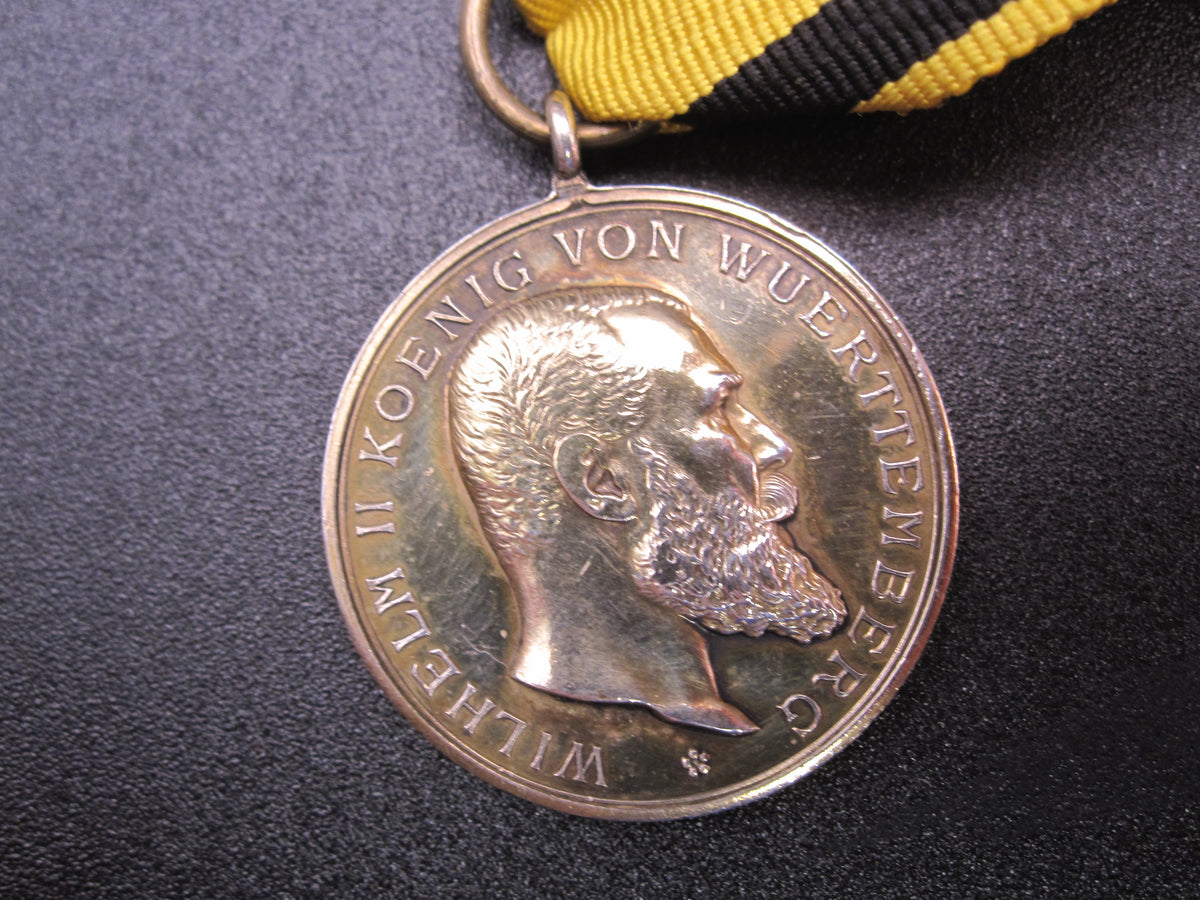 Tapferkeitsmedaille Wilhelm König von Württemberg in GOLD