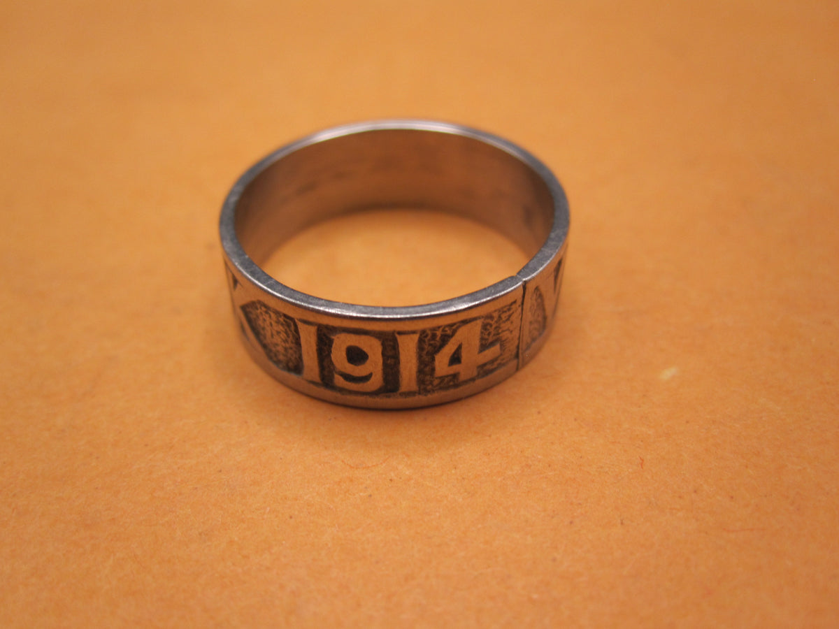 patriotischer Fingerring VATERLANDSDANK 1914