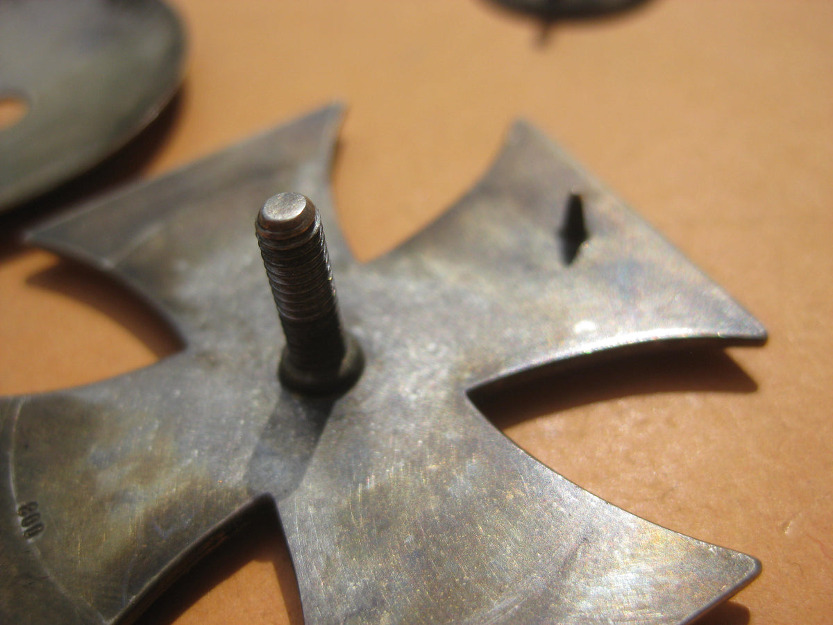 Eisernes Kreuz 1.Klasse von 1914 (EK1/14) an SCHRAUBSCHEIBE seltene Variante in echt Silber