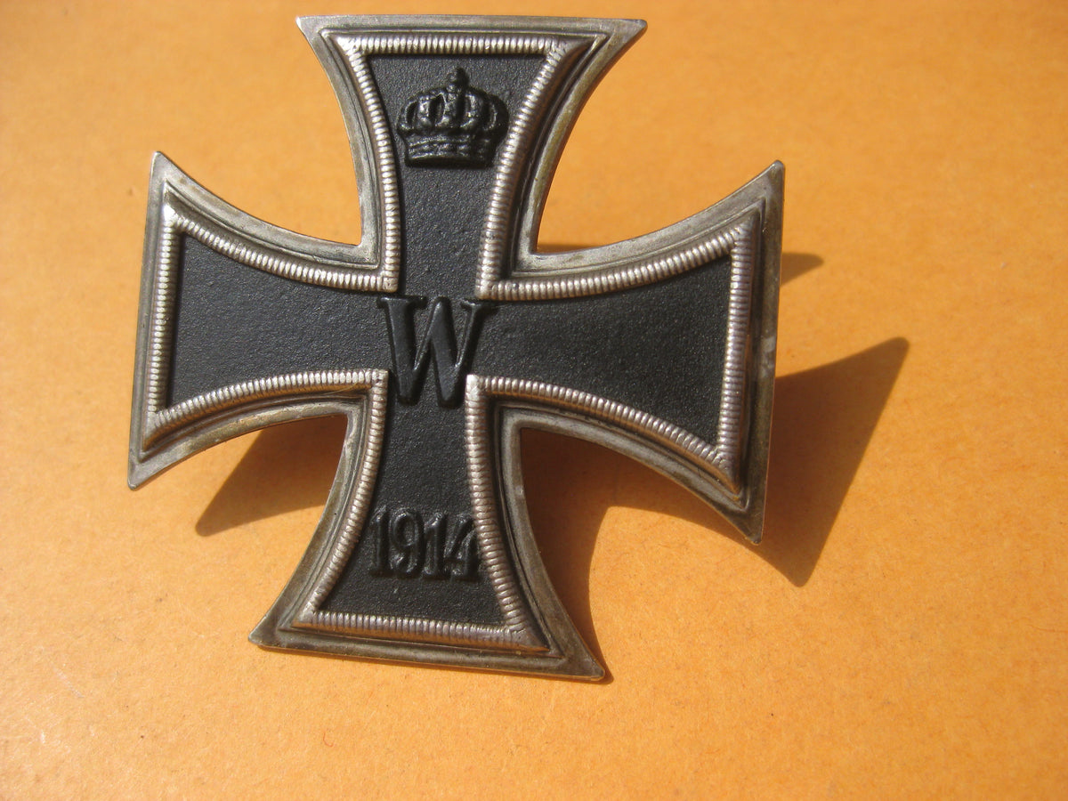 Eisernes Kreuz 1.Klasse von 1914 (EK1/14) an SCHRAUBSCHEIBE seltene Variante in echt Silber