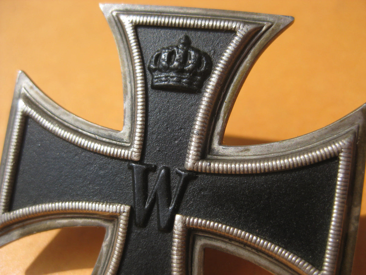 Eisernes Kreuz 1.Klasse von 1914 (EK1/14) an SCHRAUBSCHEIBE seltene Variante in echt Silber