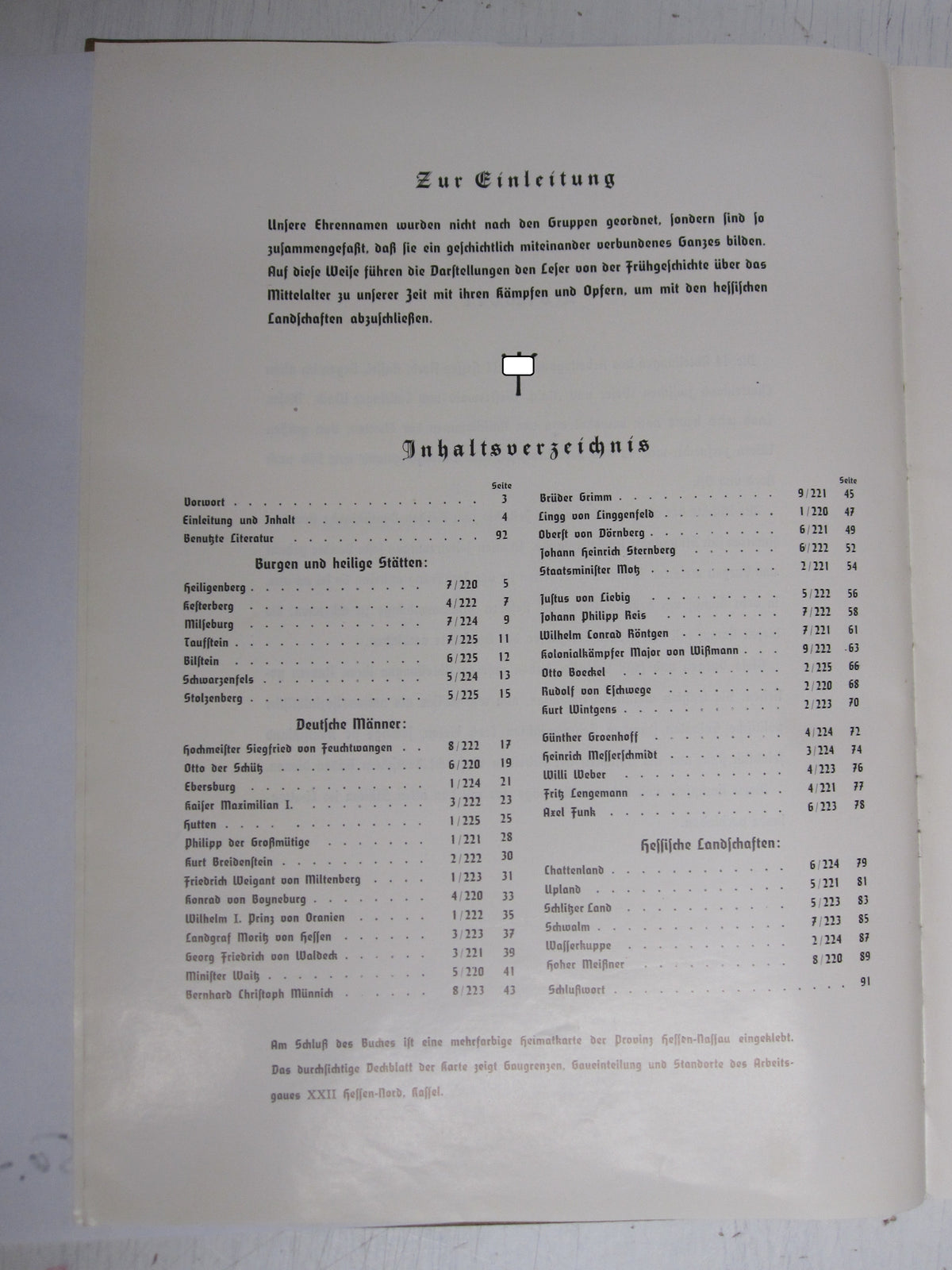 Buch Ehrennamen der Reichsarbeitsdienstabteilungen HESSEN Nord Kassel