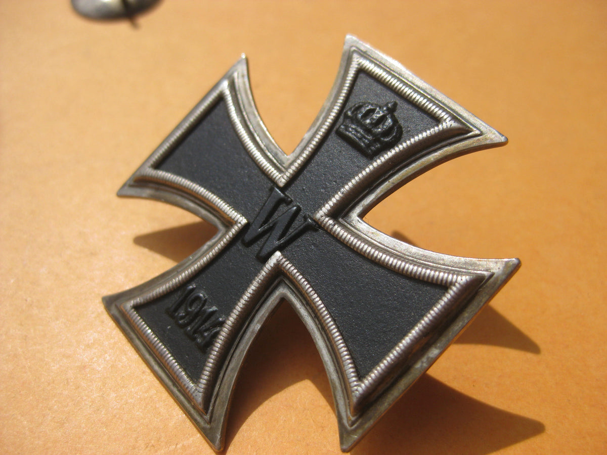 Eisernes Kreuz 1.Klasse von 1914 (EK1/14) an SCHRAUBSCHEIBE seltene Variante in echt Silber